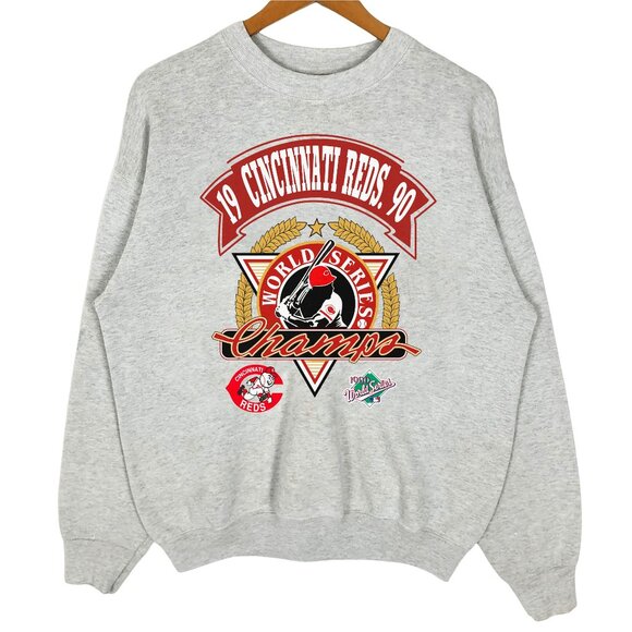 Vintage 1990 Cincinnati Reds World Series Champs Baseball MLB Team Sweatshirt - Picture 1 of 2